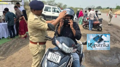 राजपत्रिका : हाइवे पर यातायात पुलिस ने बिना हेलमेट चालकों पर की कार्रवाई, जागरूकता के तहत बांटे हेलमेट KSHITITECH