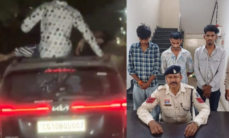 राजपत्रिका : चलती कार की छत पर स्टंटबाजी करना युवकों को पड़ा महँगा, पुलिस ने ठोका भारी भरकम जुर्माना KSHITITECH