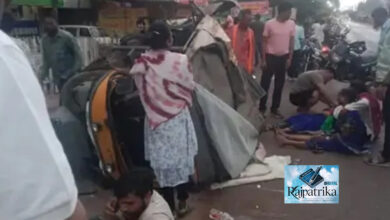 राजपत्रिका : तेज रफ्तार कार ने आटो मारी टक्कर,9 सफाई कर्मी हुए घायल, चार की हालत गंभीर… KSHITITECH