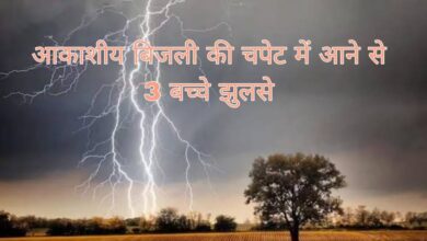 राजपत्रिका : आकाशीय बिजली की चपेट में आने से 3 बच्चे झुलसे, दो की हालत गंभीर KSHITITECH