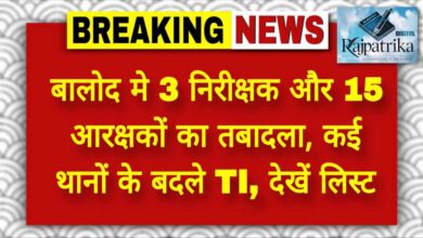 राजपत्रिका : बालोद में 3 निरीक्षक और 15 आरक्षकों का तबादला, कई थानों के बदले TI, देखें लिस्ट KSHITITECH