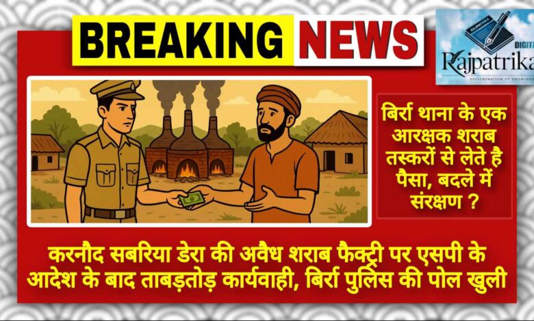 करनौद सबरिया डेरा की अवैध शराब फैक्ट्री पर एसपी के आदेश के बाद ताबड़तोड़ कार्यवाही, बिर्रा पुलिस की पोल खुली KSHITITECH